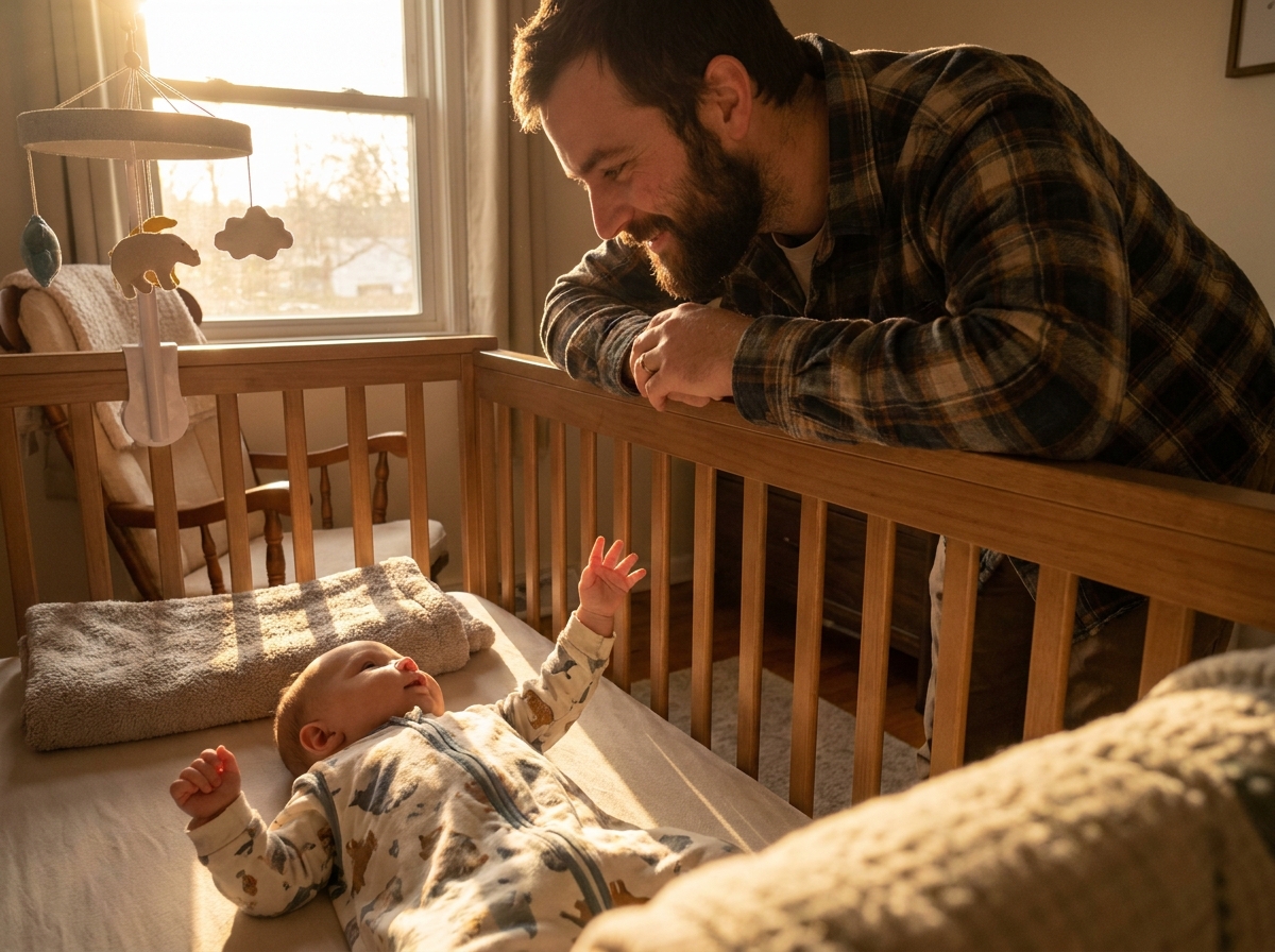 bébé avec son papa
